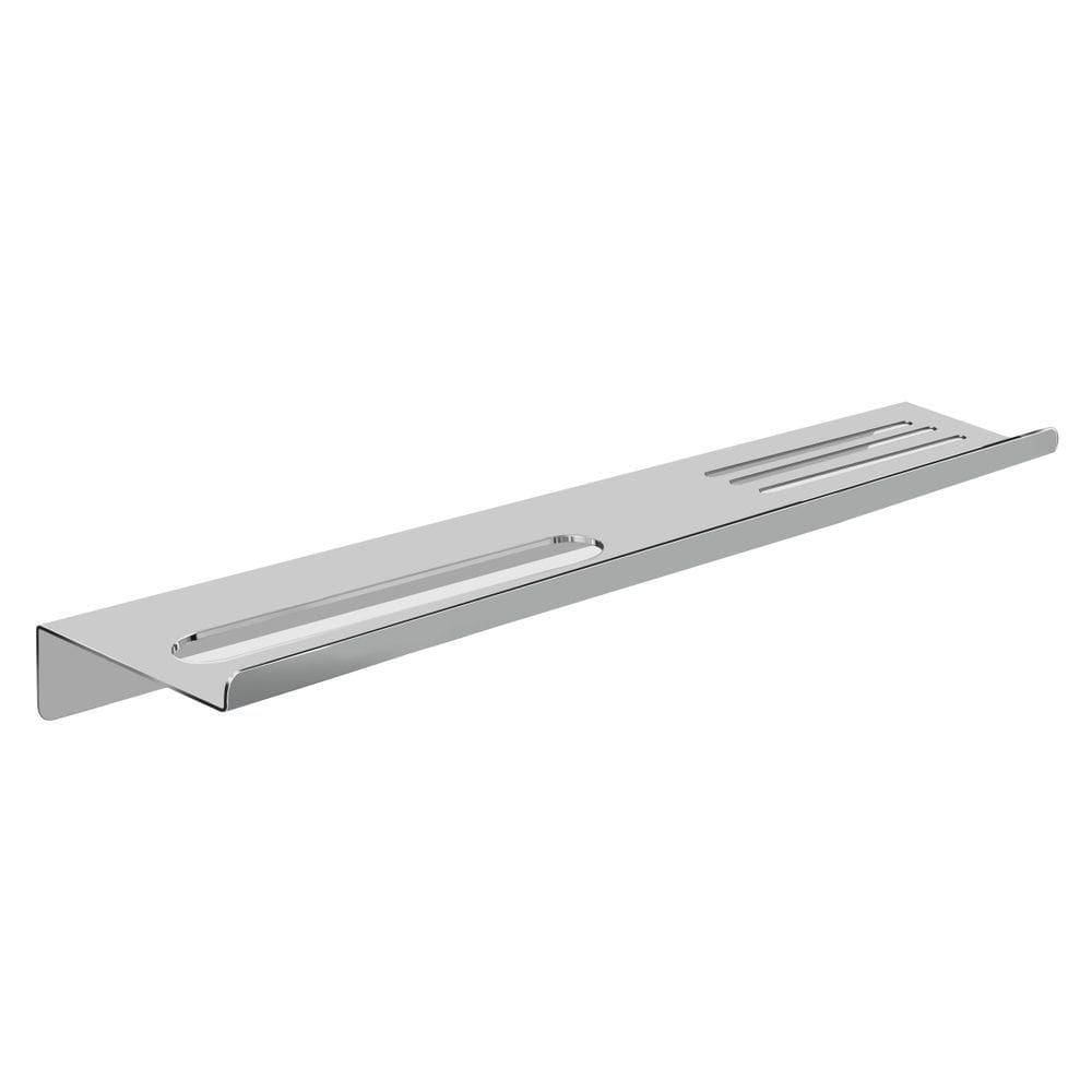 Prateleira Suporte Para Banheiro Escovado Grega Aço Inox 70cm