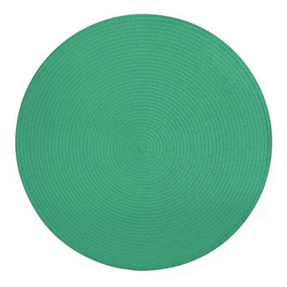 Jogo Americano Redondo 8 Unidades 38Cm Verde