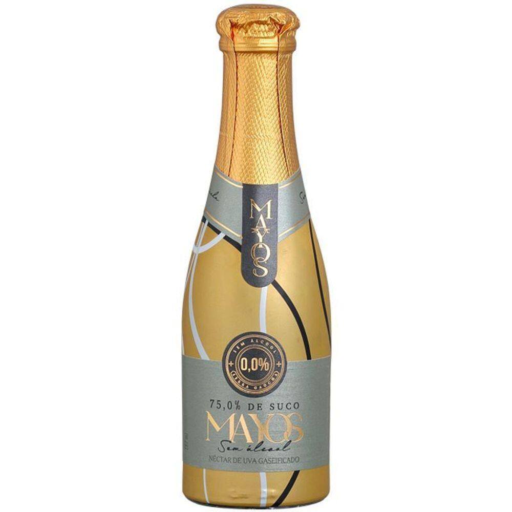 Mini Gaseificado Sem Álcool Branco Doce Moscato Mayos -187Ml