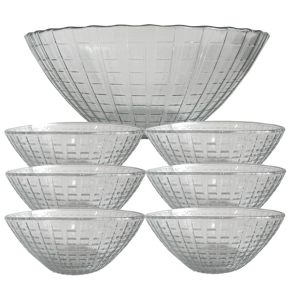 Conjunto Sobremesa Tigelas Bowl Vidro Firenze Servir 7Pçs