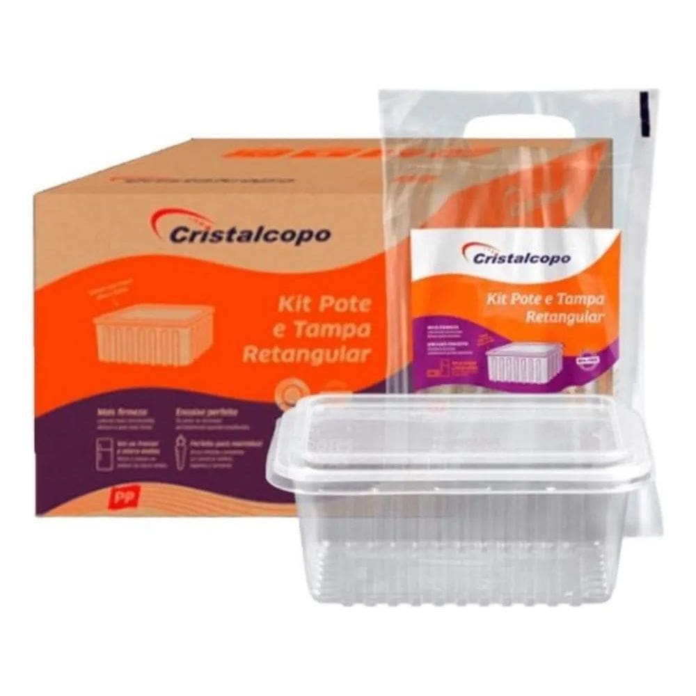 2X Marmita Pote Descartável 250Ml Freezer Microondas 50 Unid