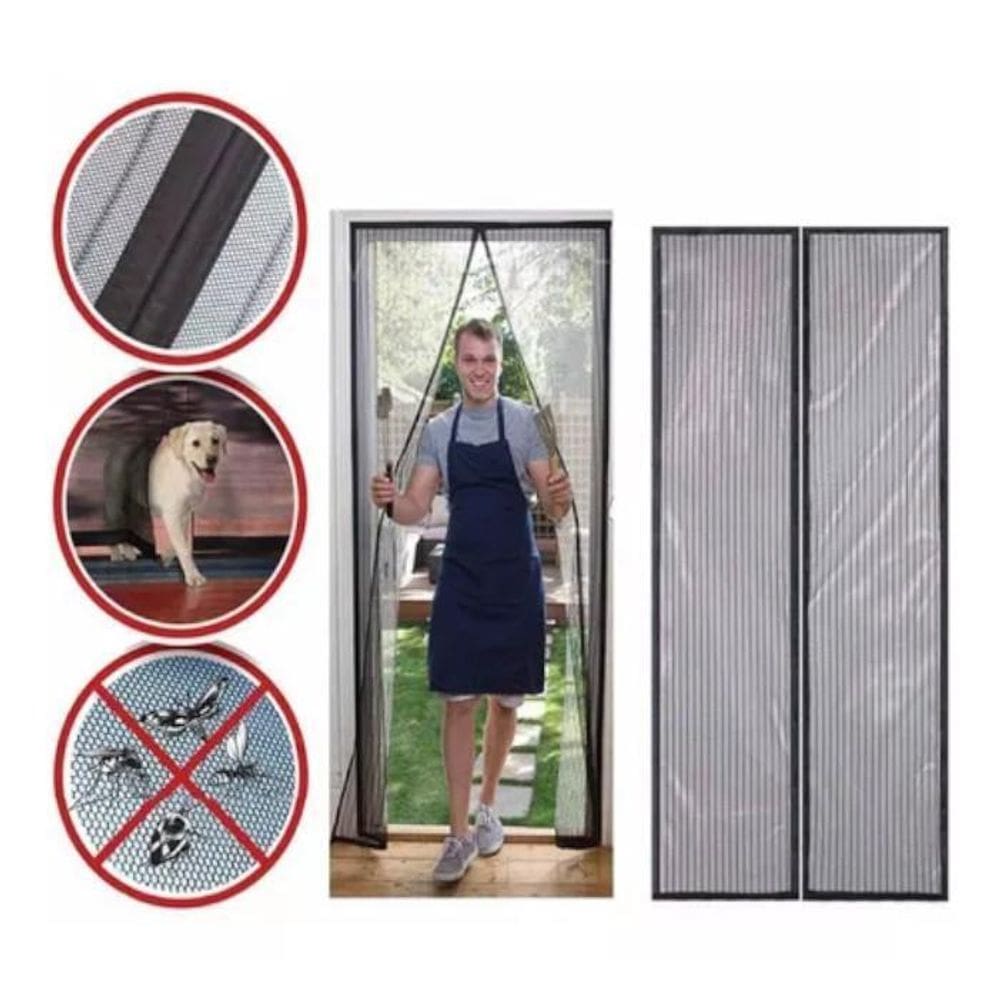 2 Cortinas Magnética Tela Mosqueteira Anti-Mosquito Inseto