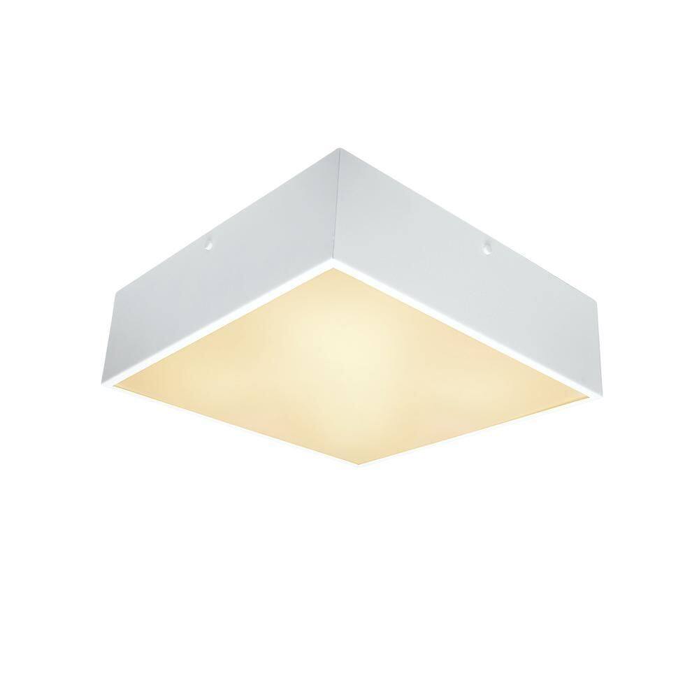 Plafon Taschibra Quadra Quadrado 4Xe27 Bivolt Branco