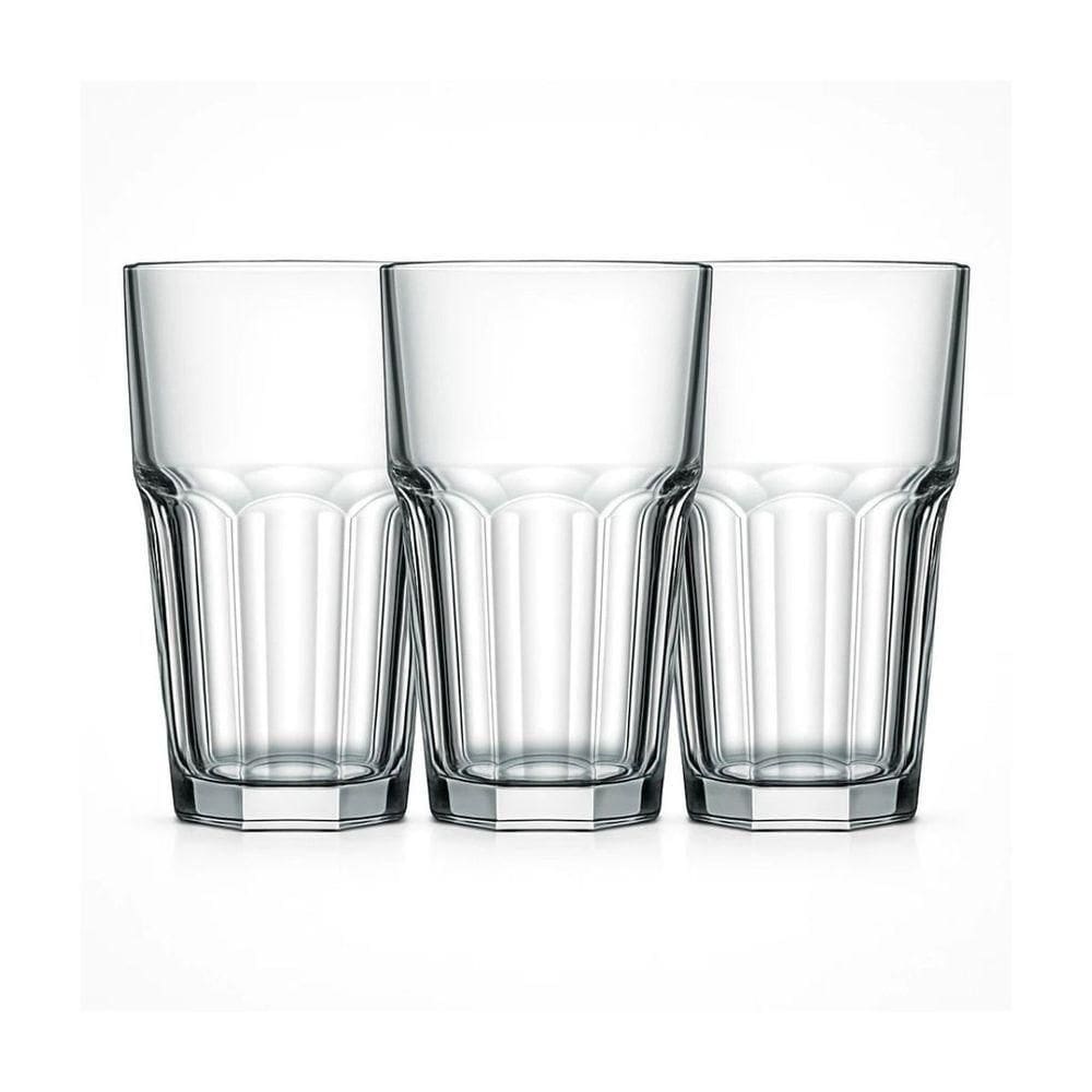 Kit Copos De Vidro Resistente 350ml Transparente Vitaminas Caipirinha