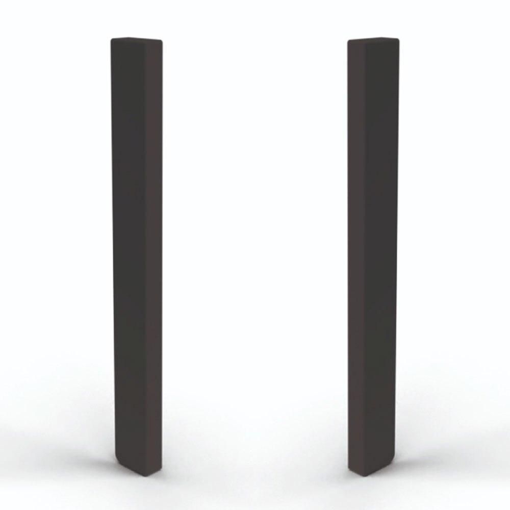 Terminal para Rodapé Plasbil Nobre PVC 1142.8 Preto, 15 x 151 mm