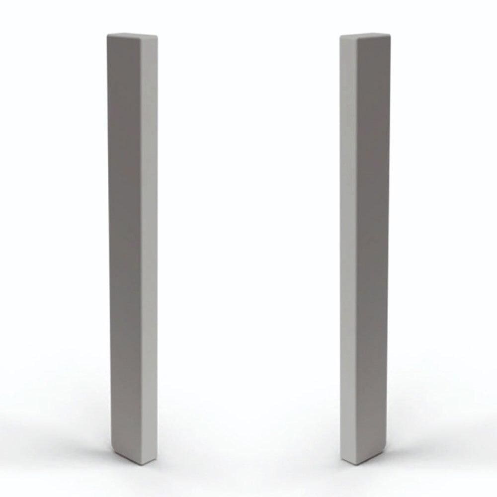 Terminal para Rodapé Plasbil Nobre PVC 1142.2 Cinza, 15 x 151 mm