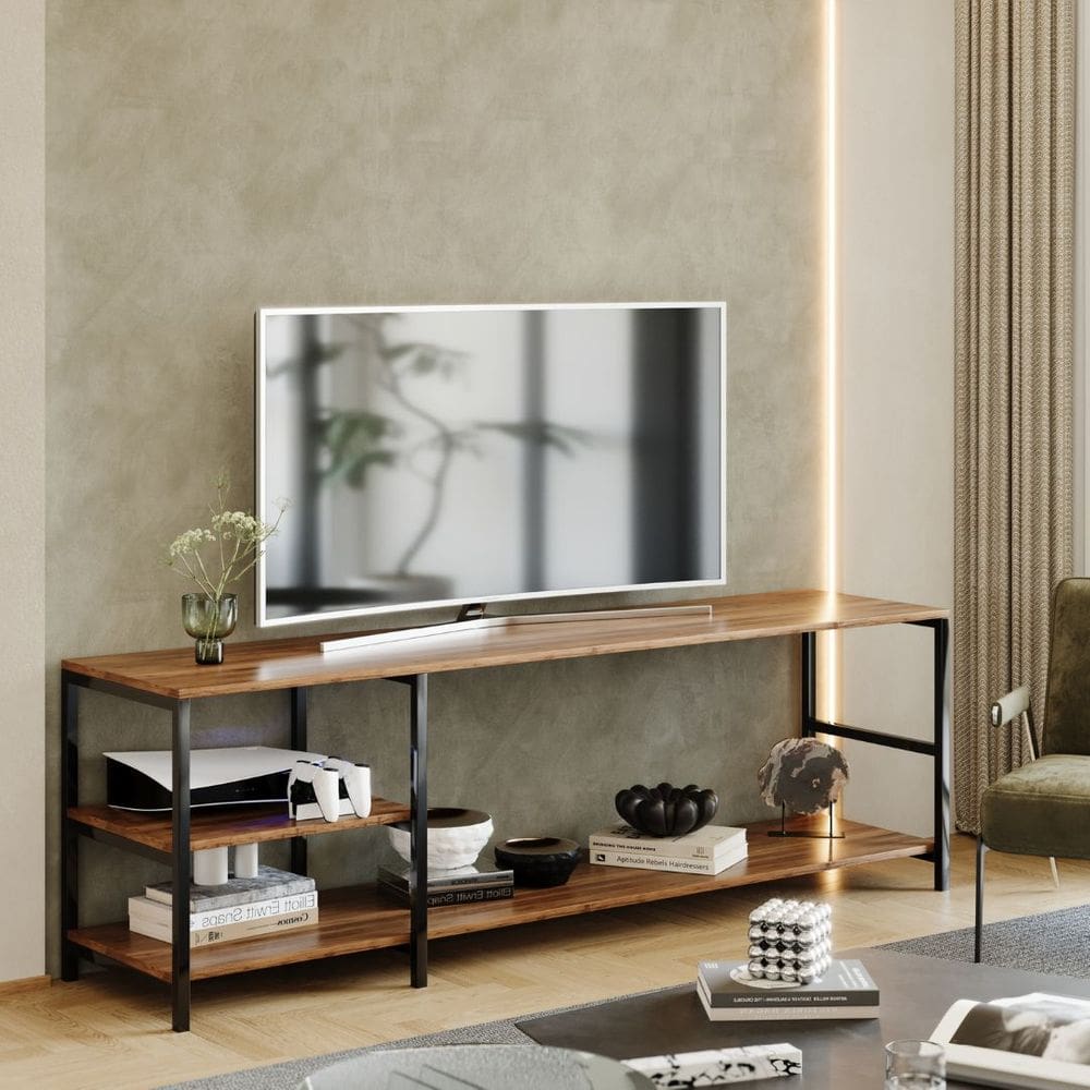 Rack Industrial Brooklin 160 Salas Rústicas Requintadas Preto