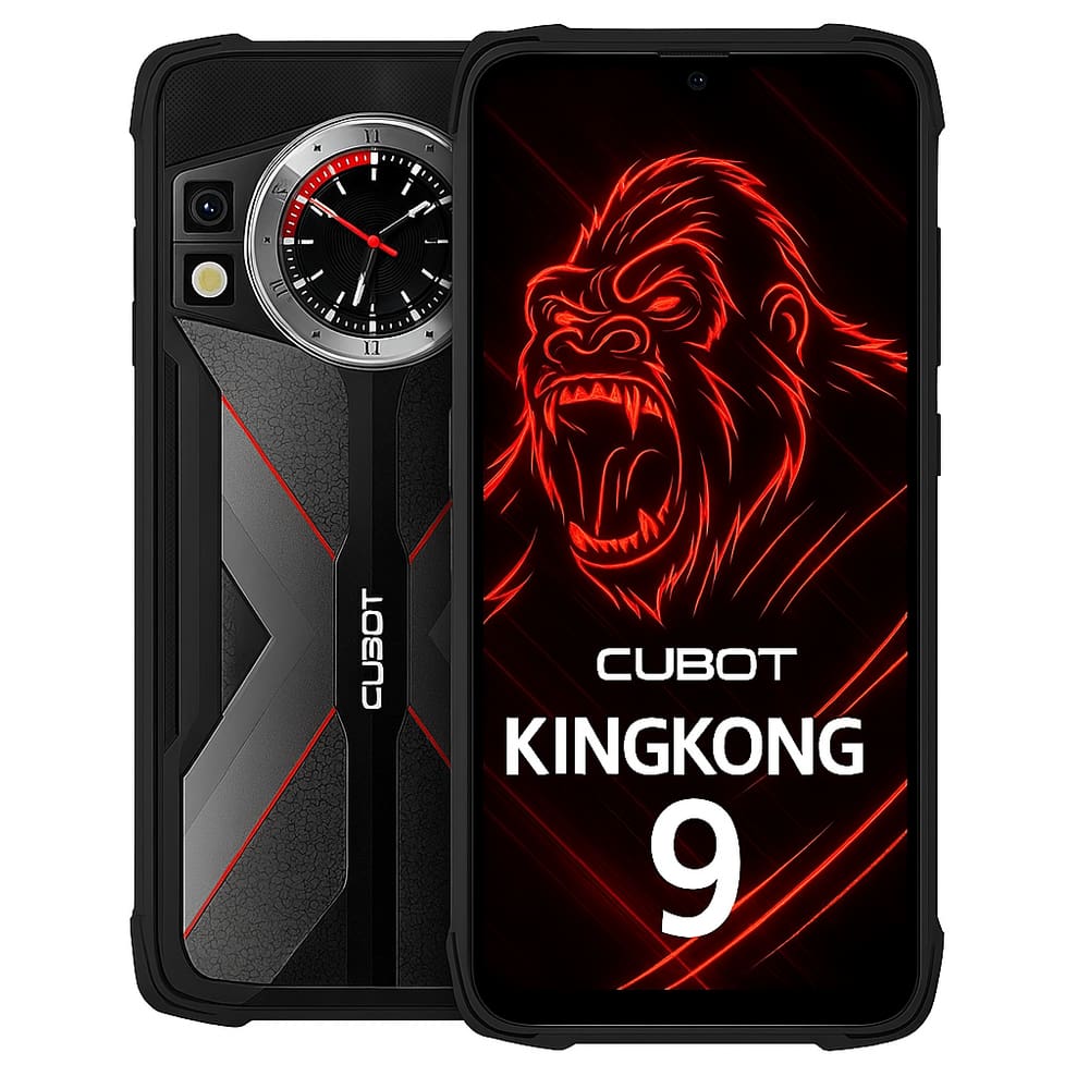Smartphone Celular Gamer KingKong 9, 256GB, 12GB RAM, Indestrutível, À Prova d’Água IP68/IP69K, Tela 6,58, 120Hz, Câmera 100MP, Bateria 10600, PRETO