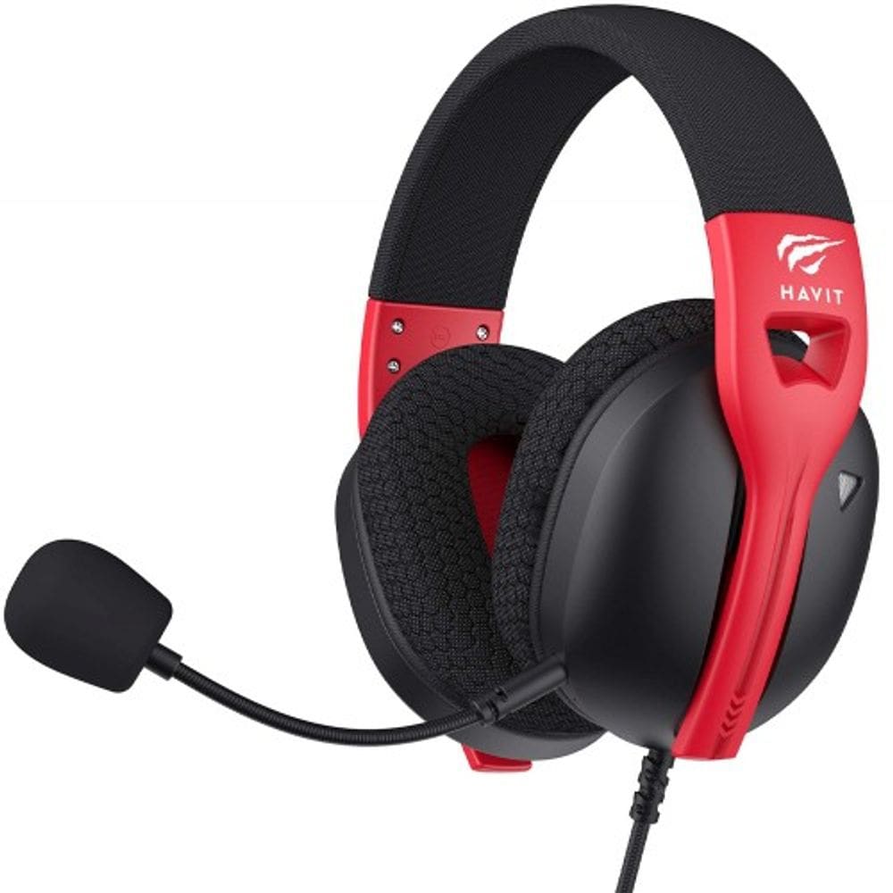 Headset Gamer Havit Fuxi-h5 3.5mm Driver 50mm Preto/vermelho