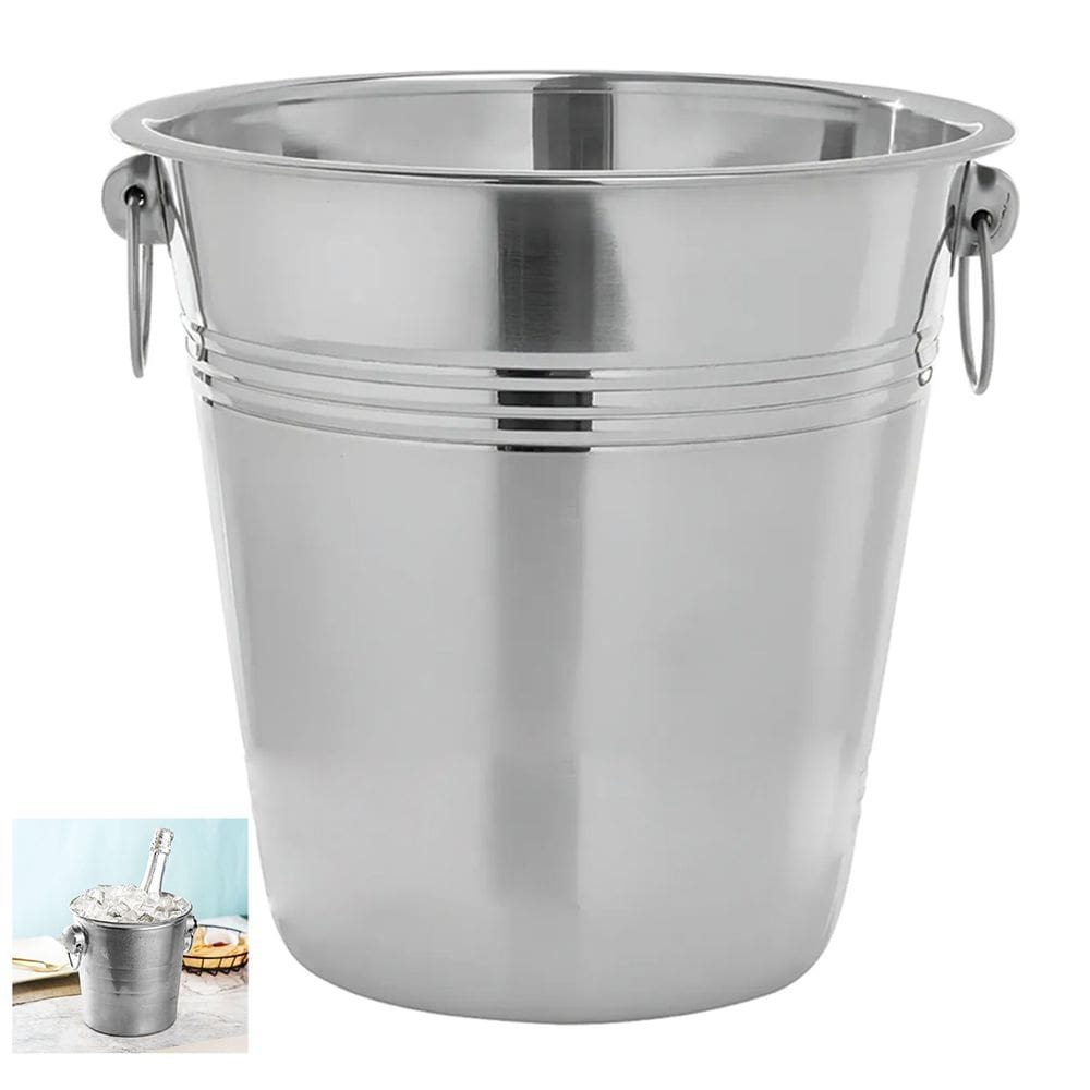 Balde de Gelo Inox 3 Litros Bebida Vinho Cerveja Festa Evento Reuniao Comemoraçao Aniversario