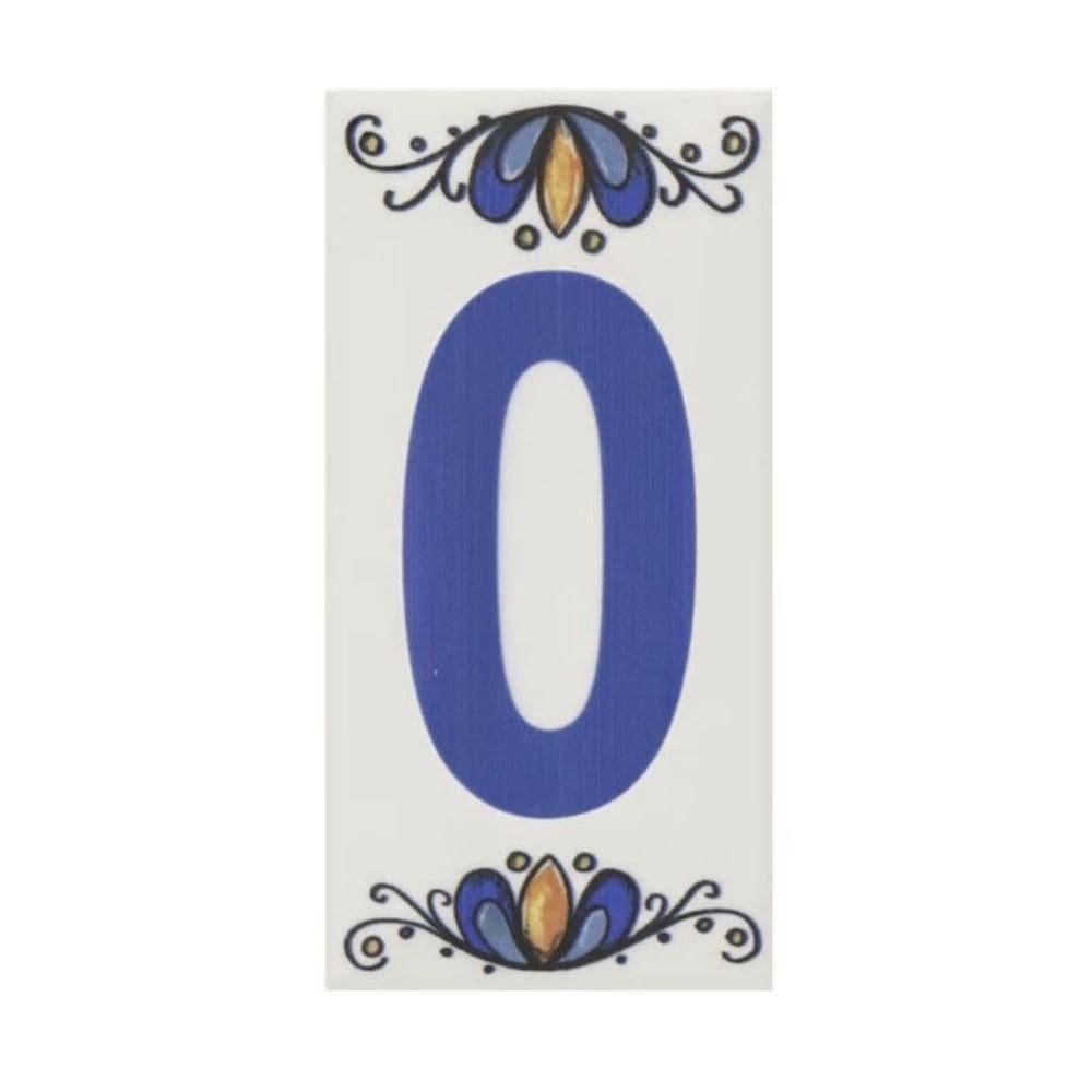 Número Residencial Cerâmico Gabriela 15cm Número N°0