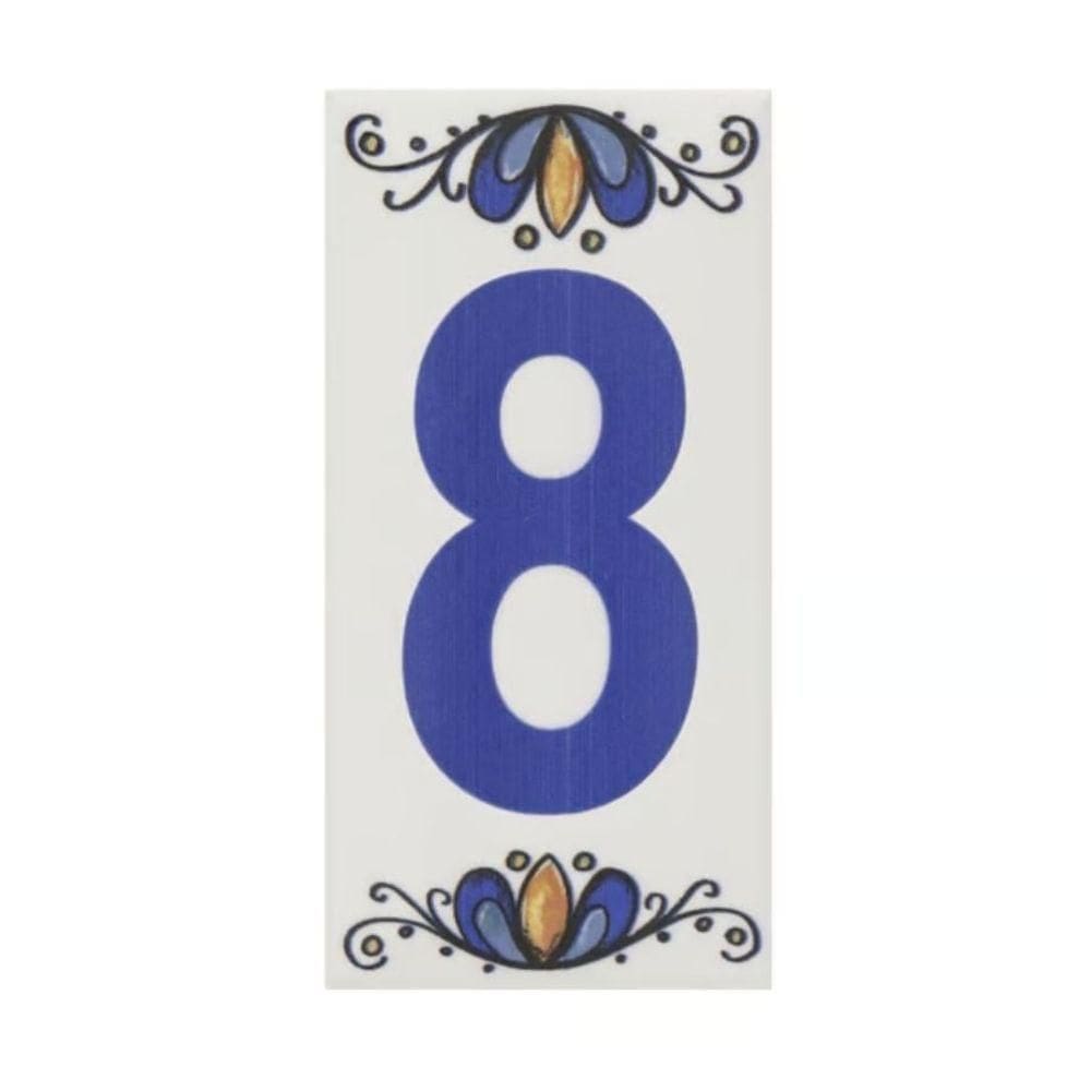 Número Residencial Cerâmico Gabriela 15cm Número N°8