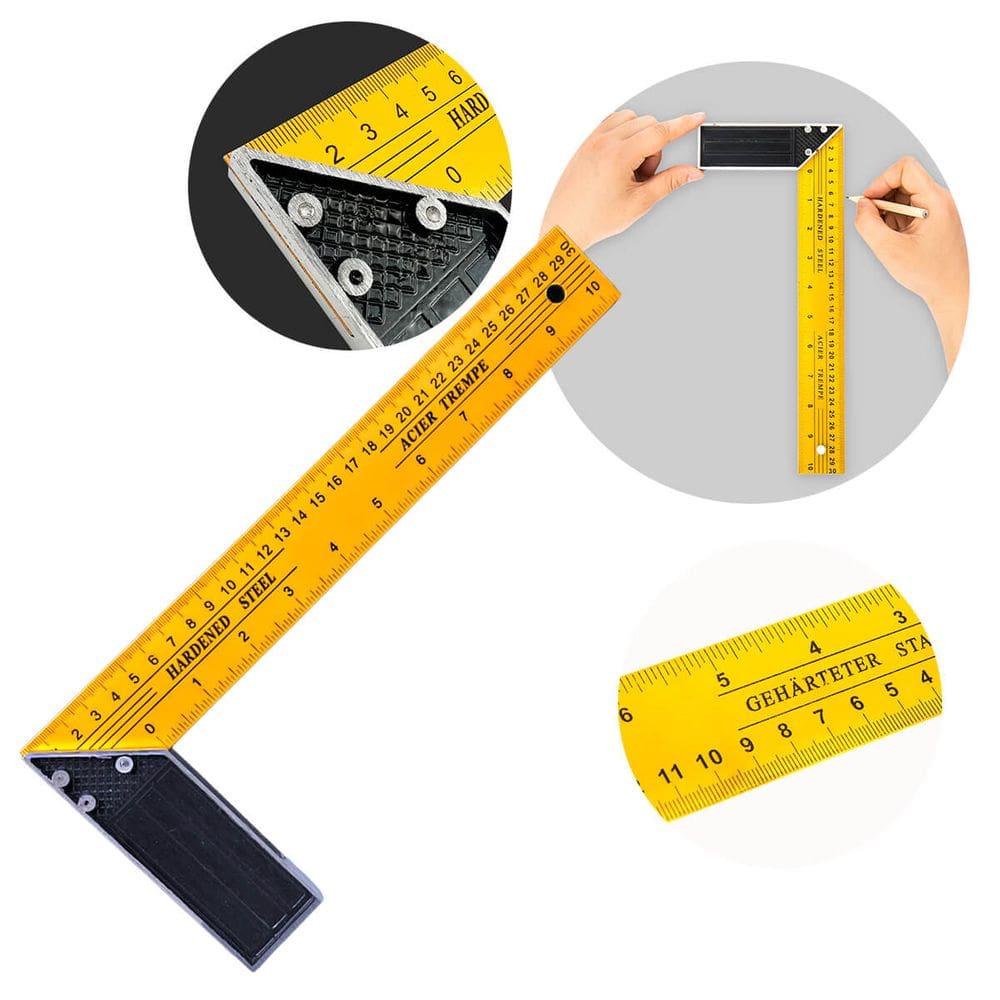 Esquadro 30 cm Resistente para Construção Civil