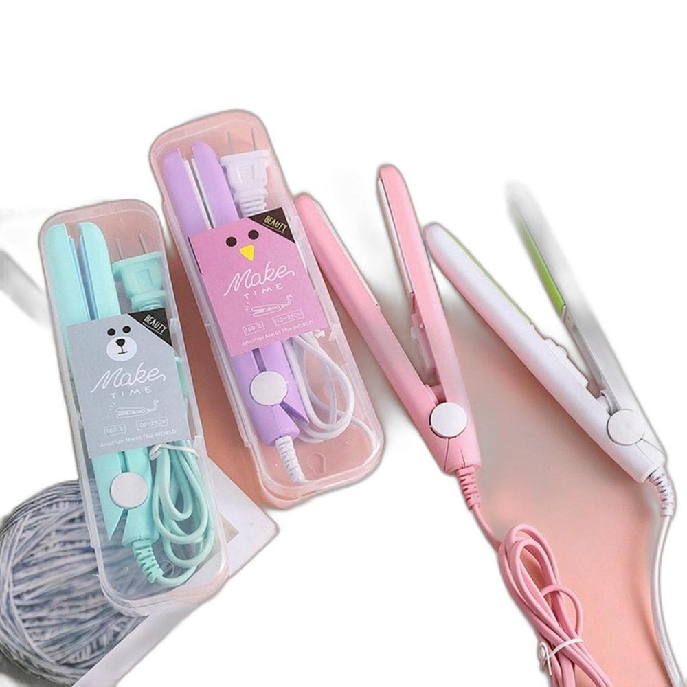 Mini Chapinha Prancha De Cabelo Franja Portátil Ceramica