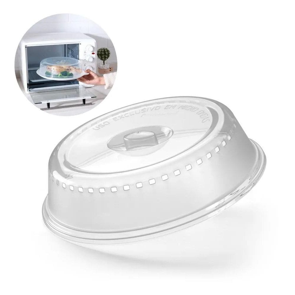 2X Tampa Prato Para Microondas Protetora Alimentos Comida