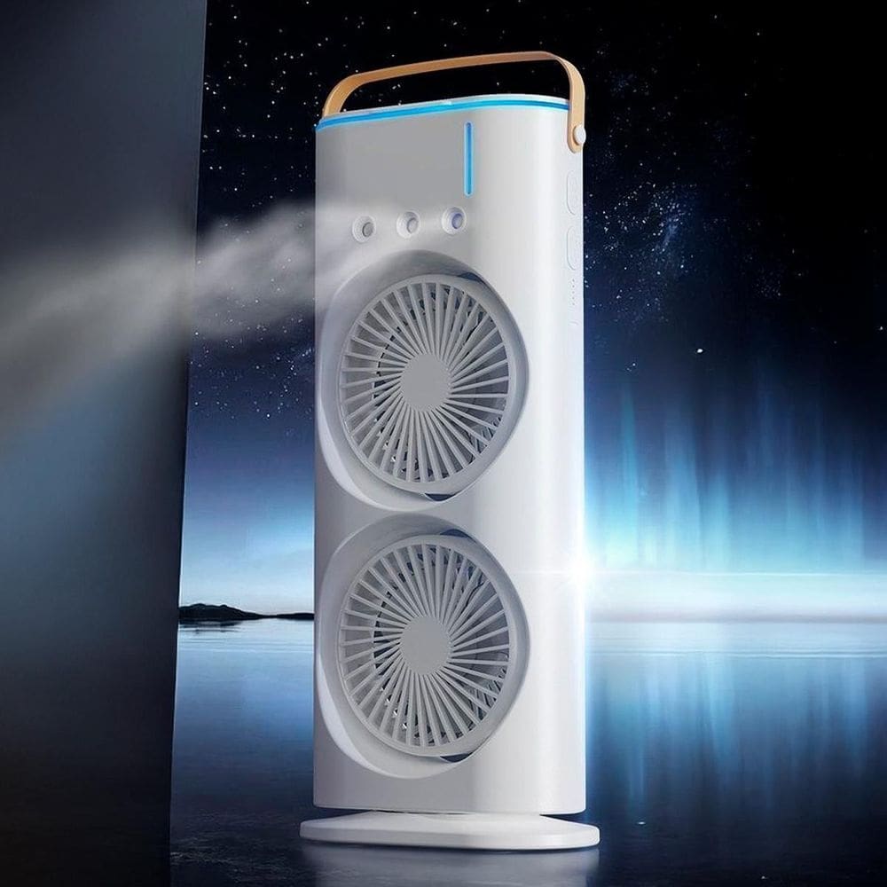 Ventilador Torre Usb Potente Duplo Mesa Melhor Sensação