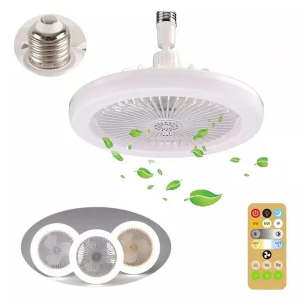 Ventilador De Teto Com Lampada Led E Com Controle Remoto