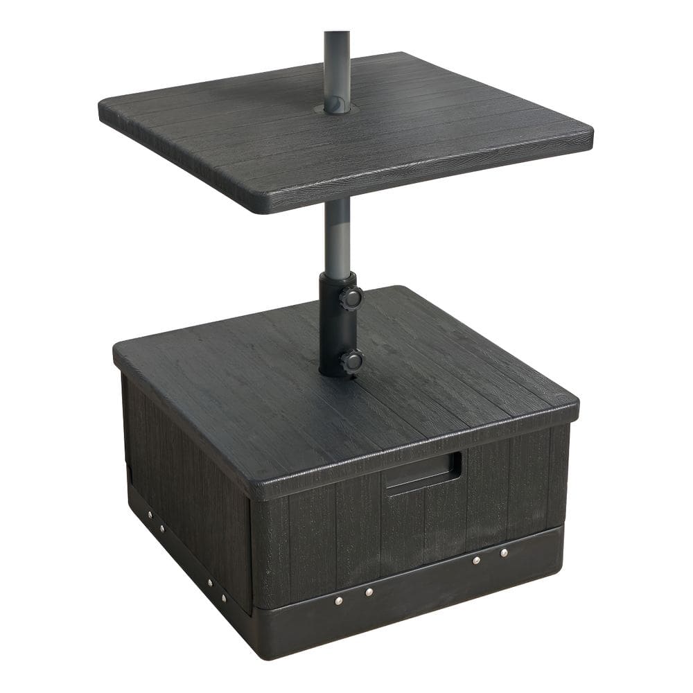 Base Para Ombrelone Com Mesa Dubla 53x53x30 Cm