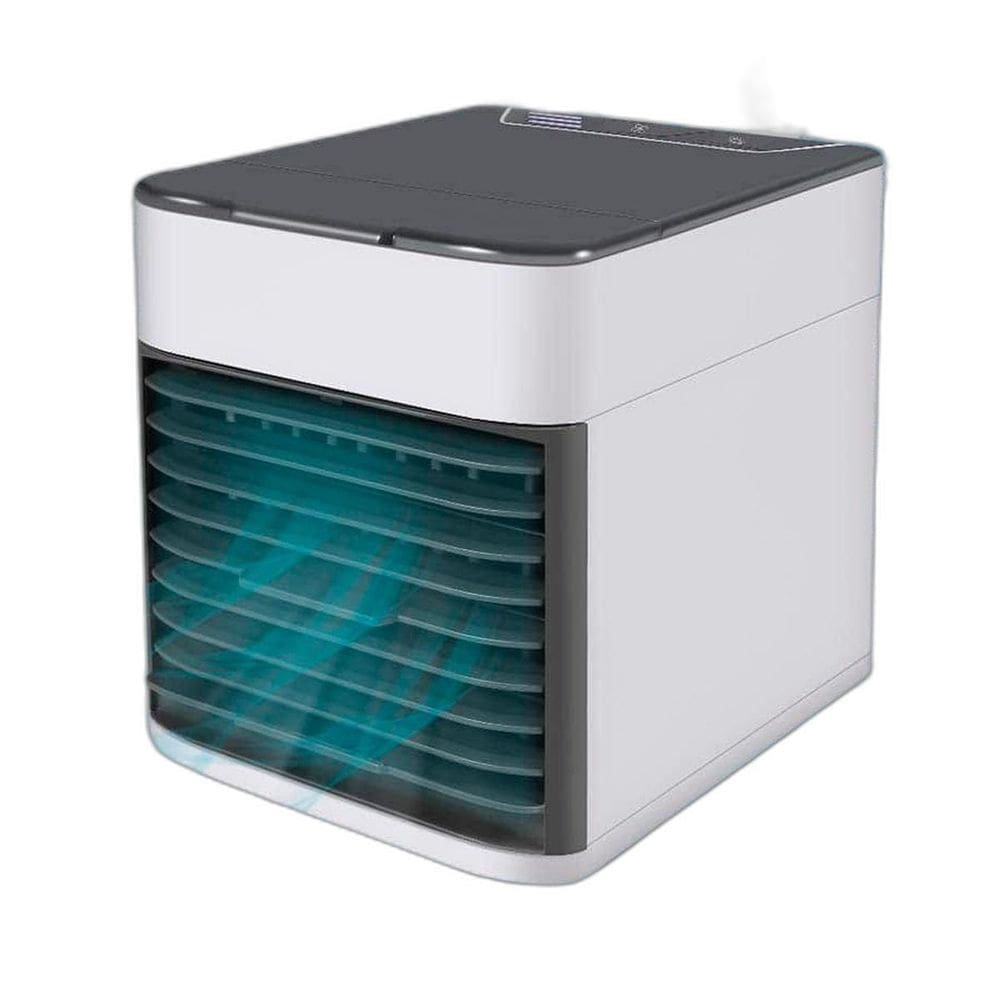 Mini Ar Condicionado Portátil Usb Luz Led E Ventilador