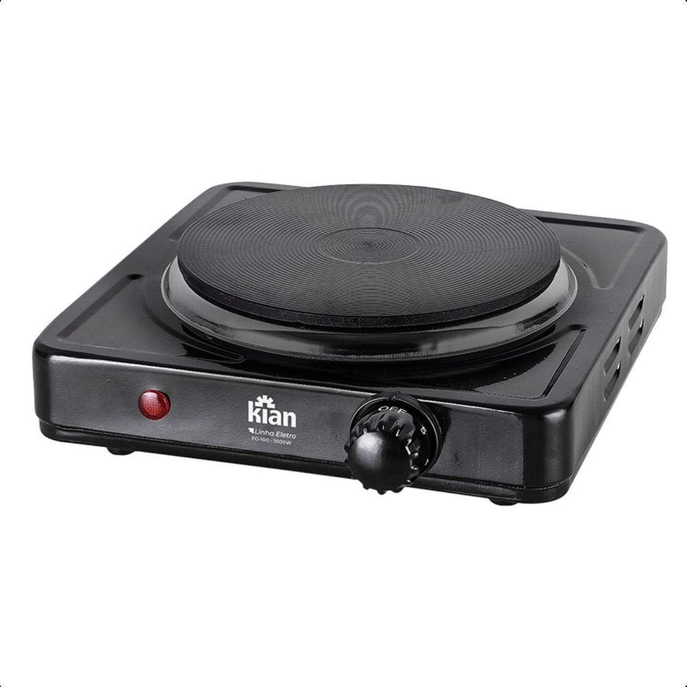 Fogão Elétrico 1 Boca Kian Fg-100 Preto - 127V