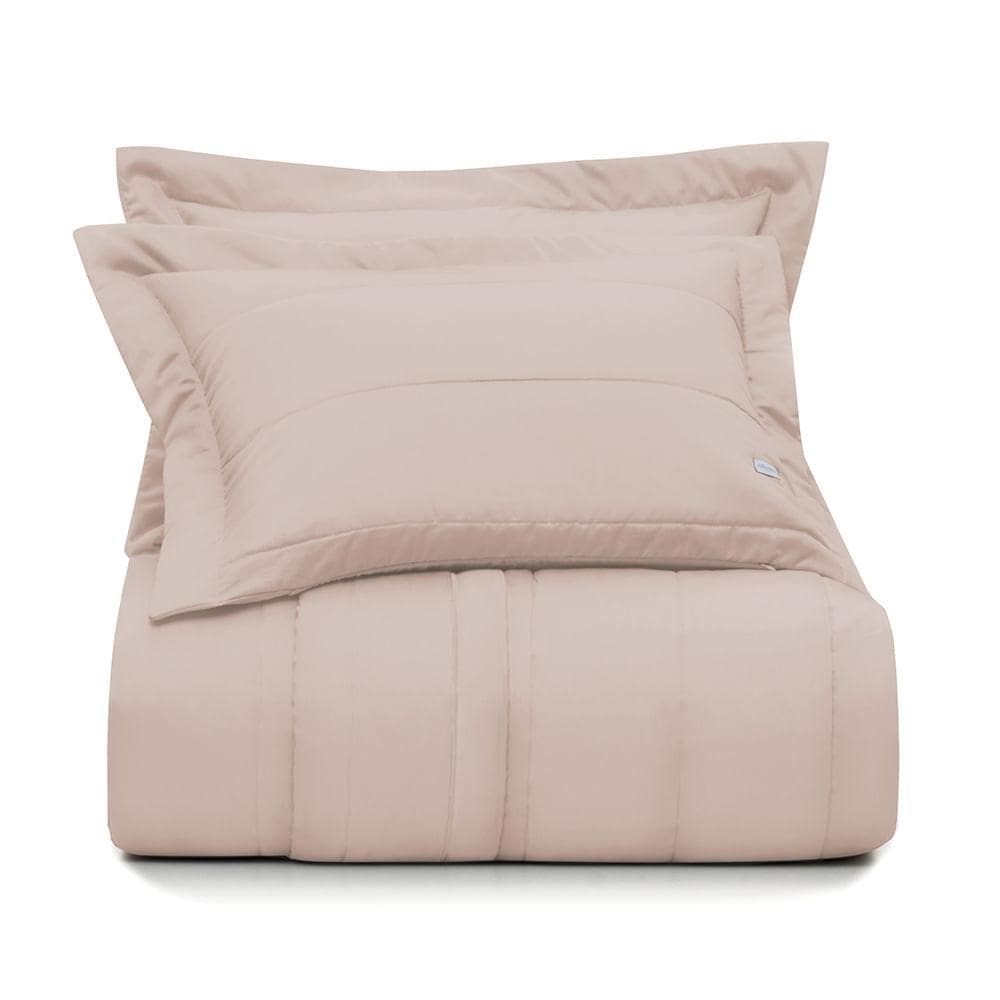 Jogo de Colcha King Altenburg Cetim 300 Fios Rosa