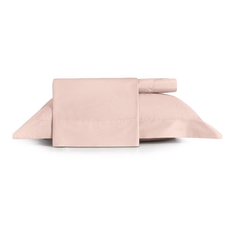 Jogo de Cama Solteiro King 3 Peças Altenburg Algodão Lux 200 Fios  Rosa Lille