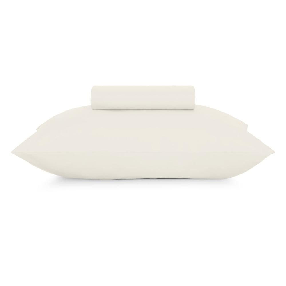 Jogo de Cama Simples Solteiro Altenburg Toque Acetinado Bege Porcelana