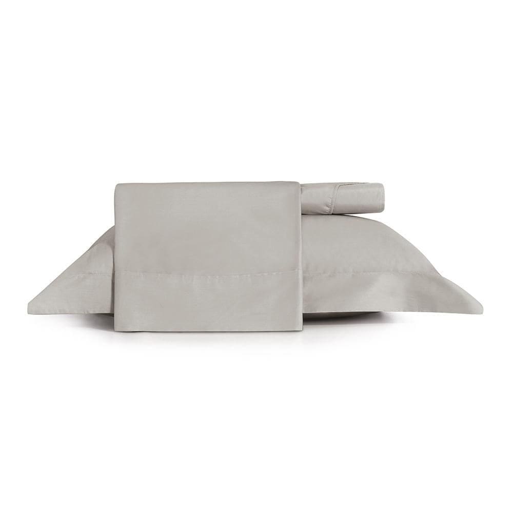 Jogo de Cama Solteiro King 3 Peças Altenburg Algodão Lux 200 Fios  Cinza Inspiração