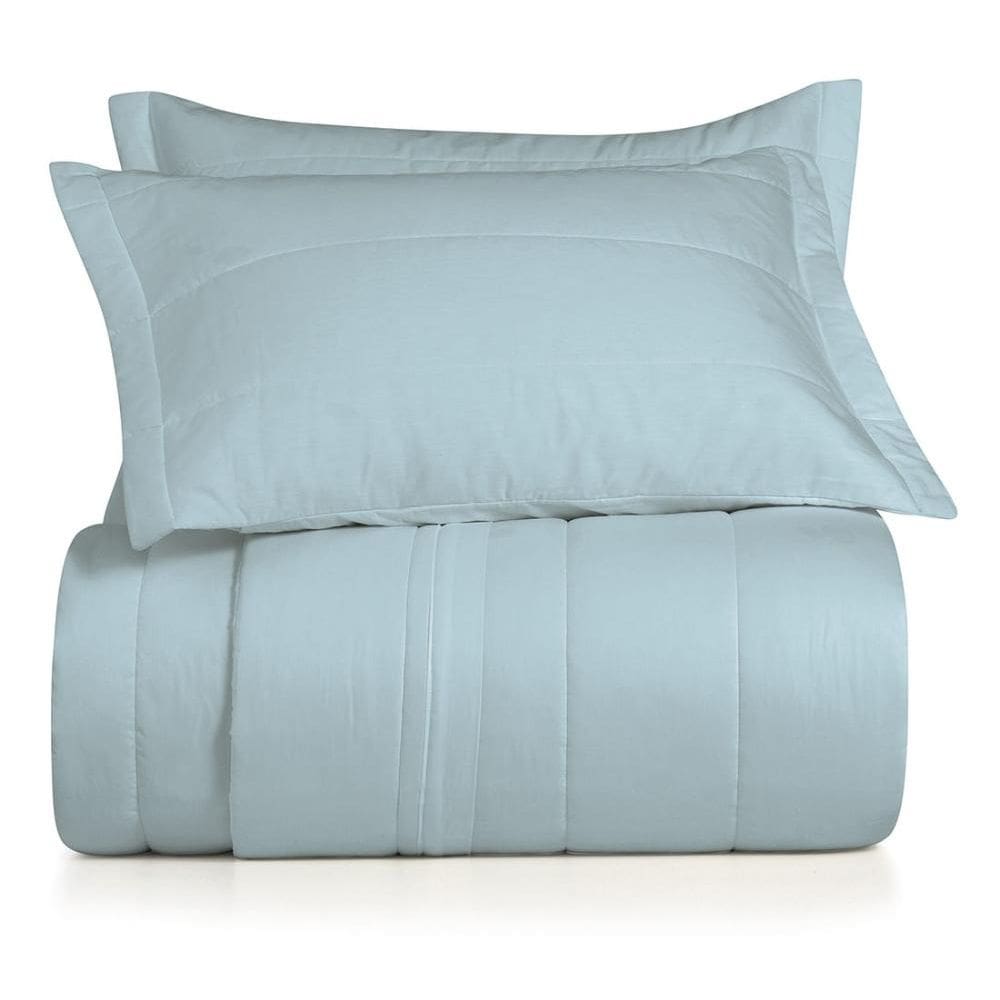 Jogo de Colcha Casal 3 Peças Altenburg Algodão Lux 200 Fios  Azul Etienne