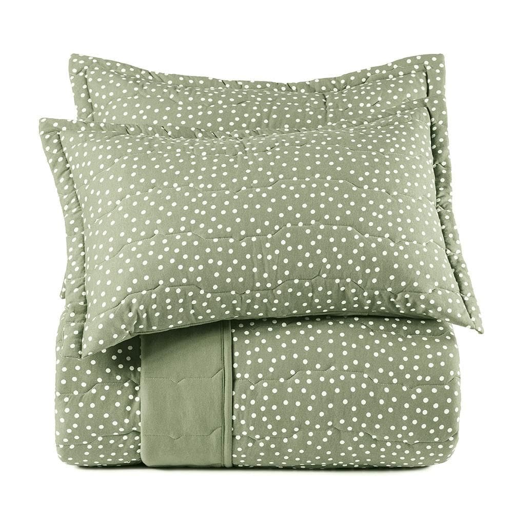 Jogo de Colcha King Altenburg Malha Fio Penteado Bits Verde