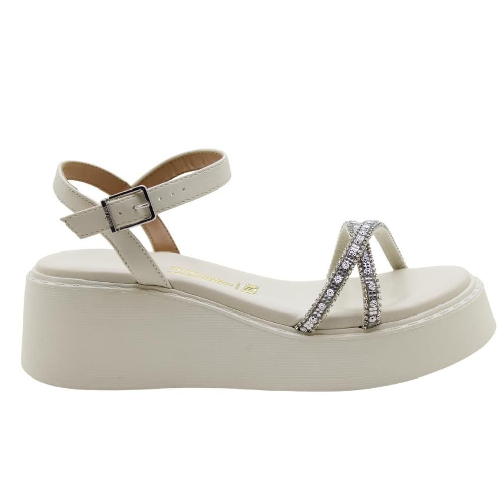 Sandália Vizzano Alta Papete Anabela Feminino