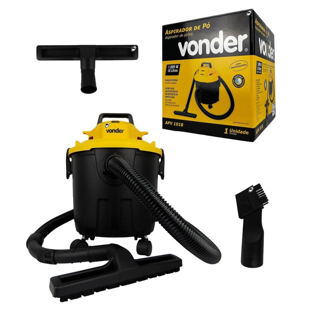 Aspirador Pó E Líquidos 1000W 18 Litros Apv 1018 127V Vonder