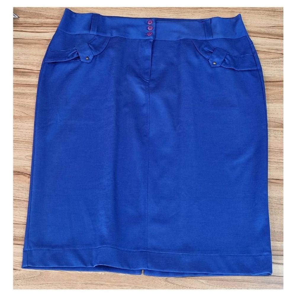 Saia Feminina Morena Luz Azul Bic Plus Size