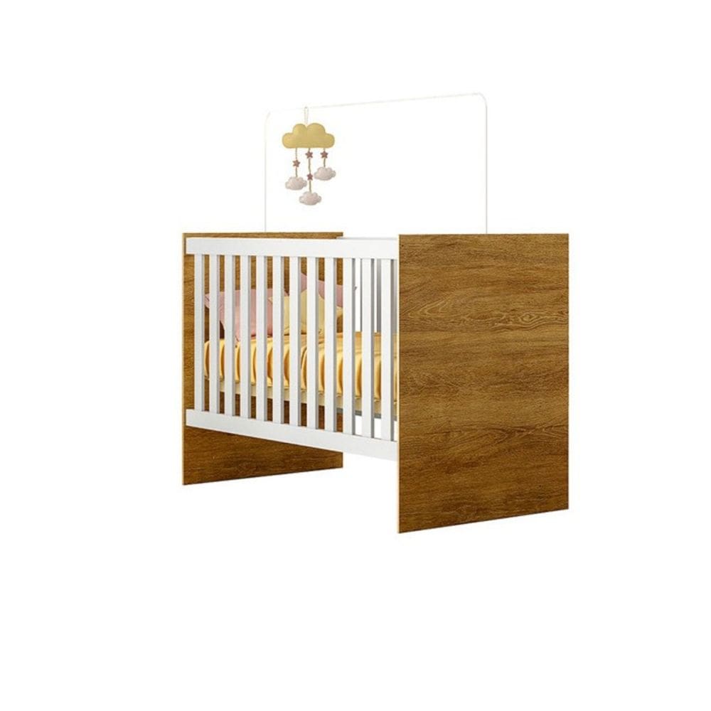 Berço Moderno com Colchão - Lunna - MobiBaby