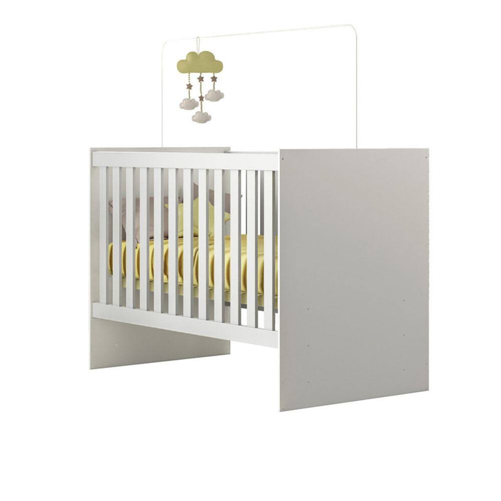 Berço Moderno com Colchão - Luar - MobiBaby