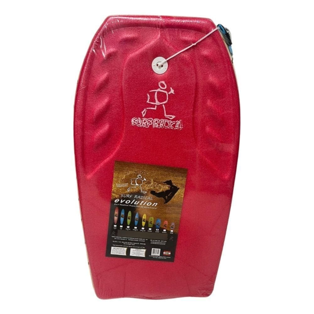 Prancha De Surf Bodyboard Surf Radical Grande Bb04 100x53 Cm Cor Vermelho