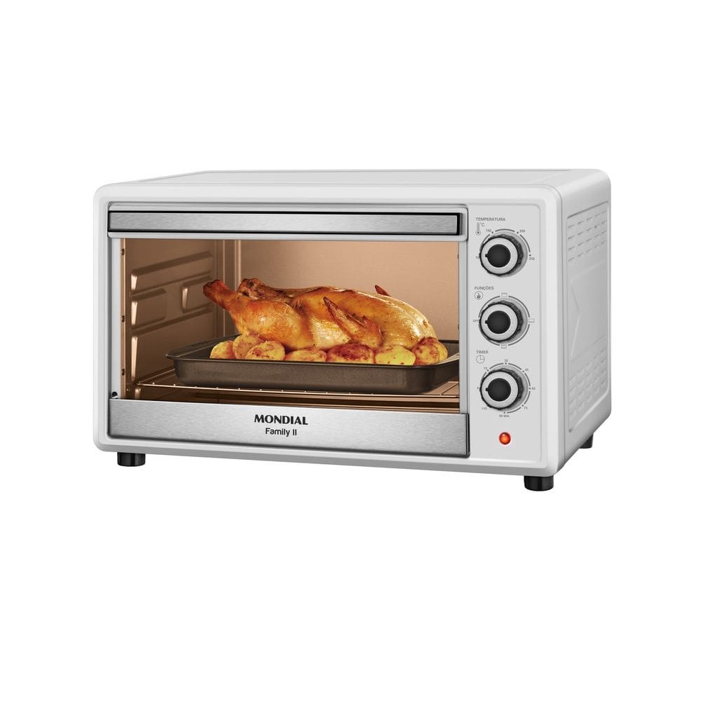 Forno Elétrico Mondial 42L Family II 1600W FRN-42-W Branco/Inox