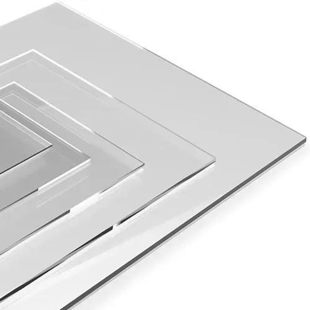 3X Placa Chapa De Acrílico Transparente Cristal 3Mm 30X30Cm
