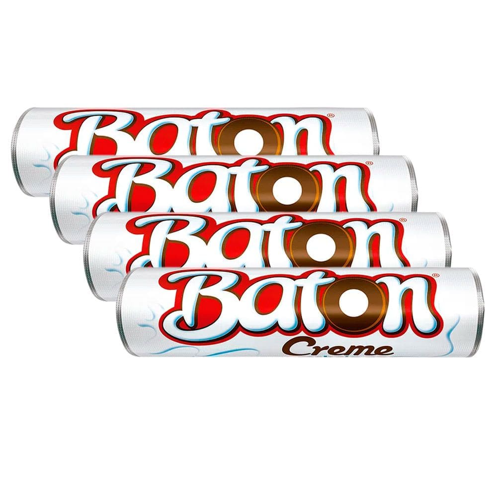 Kit 4X 16g Chocolate Garoto Baton Recheado Creme