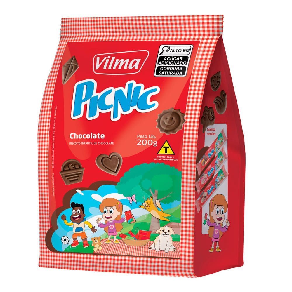 Biscoito Vilma PicNic Sabor Chocolate 200g