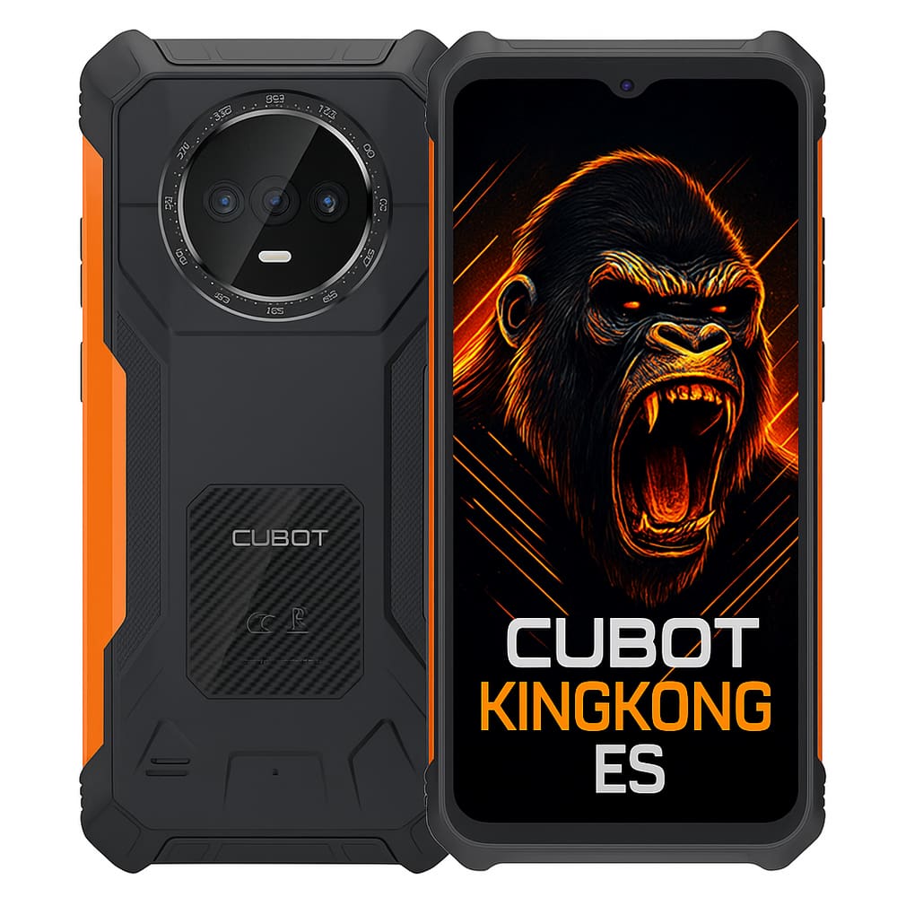 Smartphone Celular Gamer, Cubot KingKong ES, 128GB, 6GB RAM, Super Resistente, Android 14, Tela 6,5 HD+, Câmera 48MP, Bateria 5000mAh, Dual SIM, PRETO