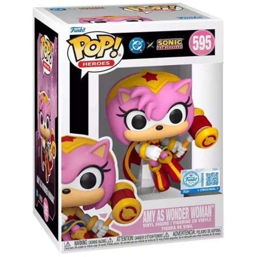 Boneco de vinil colecionável Funko Pop! Liga da Justiça e Sonic