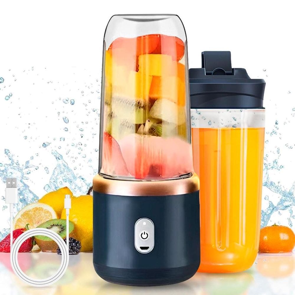 Mini Liquidificador Usb Potente 400Ml Para Frutas E Shakes