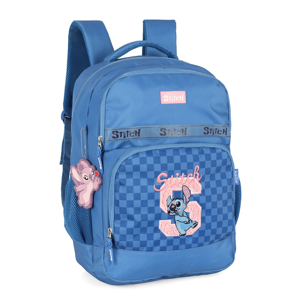 Mochila Stitch Azul Xadrez – Luxcel Oficial Disney