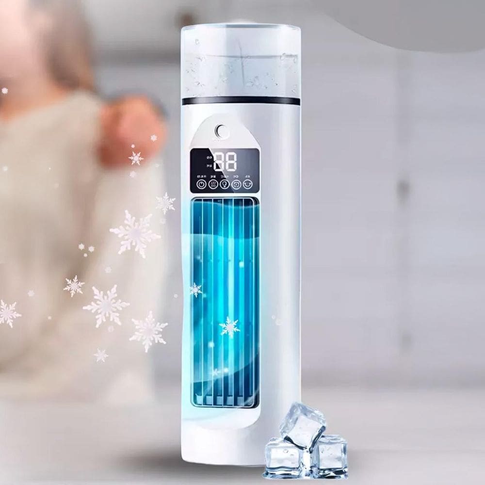 Ventilador Torre Com Frequência Ajustável E Design Compacto