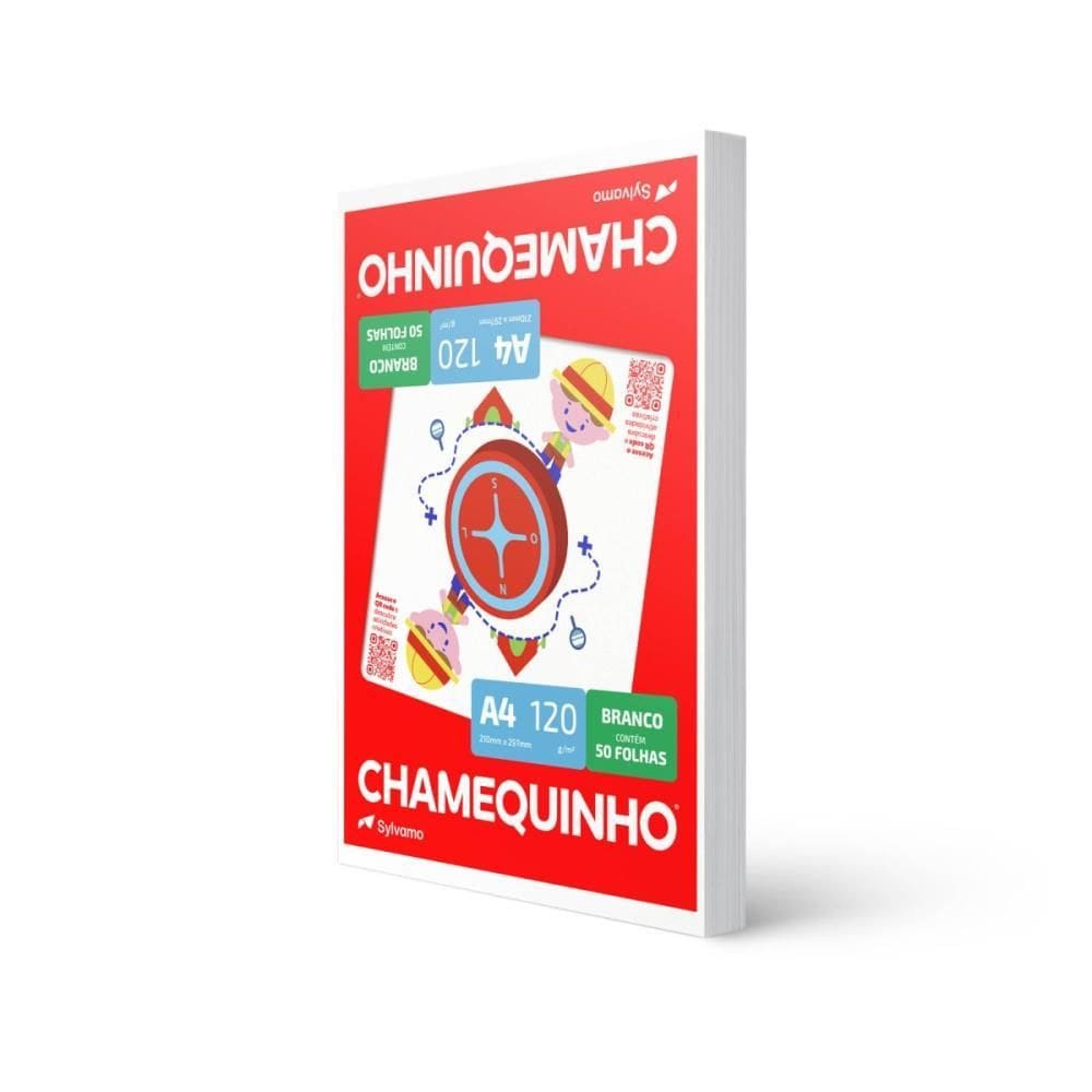Papel Sulfite A4 Chamequinho 40k 120g Branco 50fls - Chamex