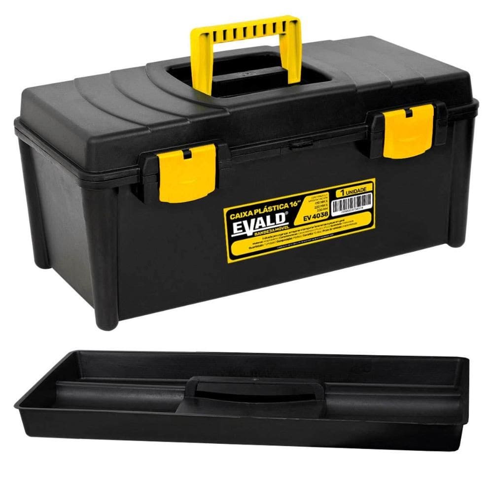 Caixa de Ferramentas 16 POL com Bandeja EV4038 EVALD