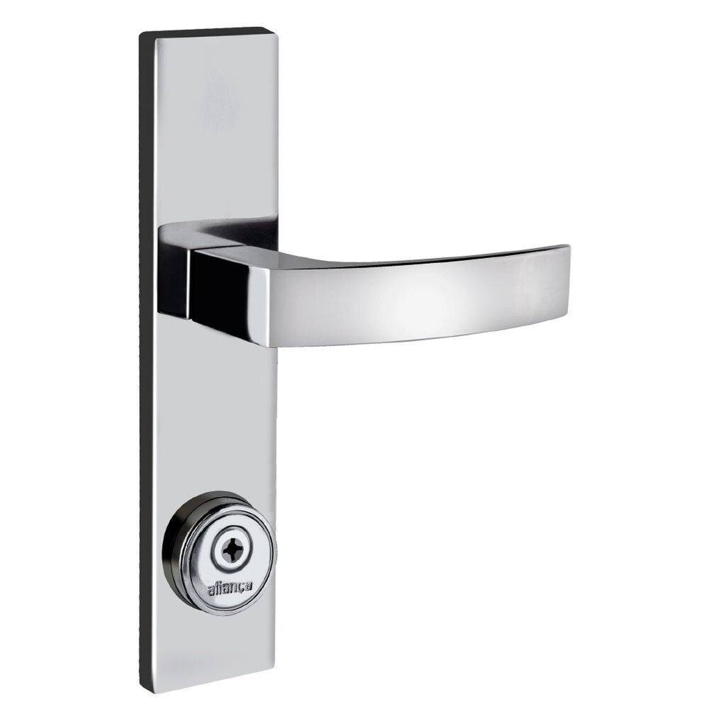 Fechadura Tetra Espelho 7cm Cromado Quadratta Curva Aliança