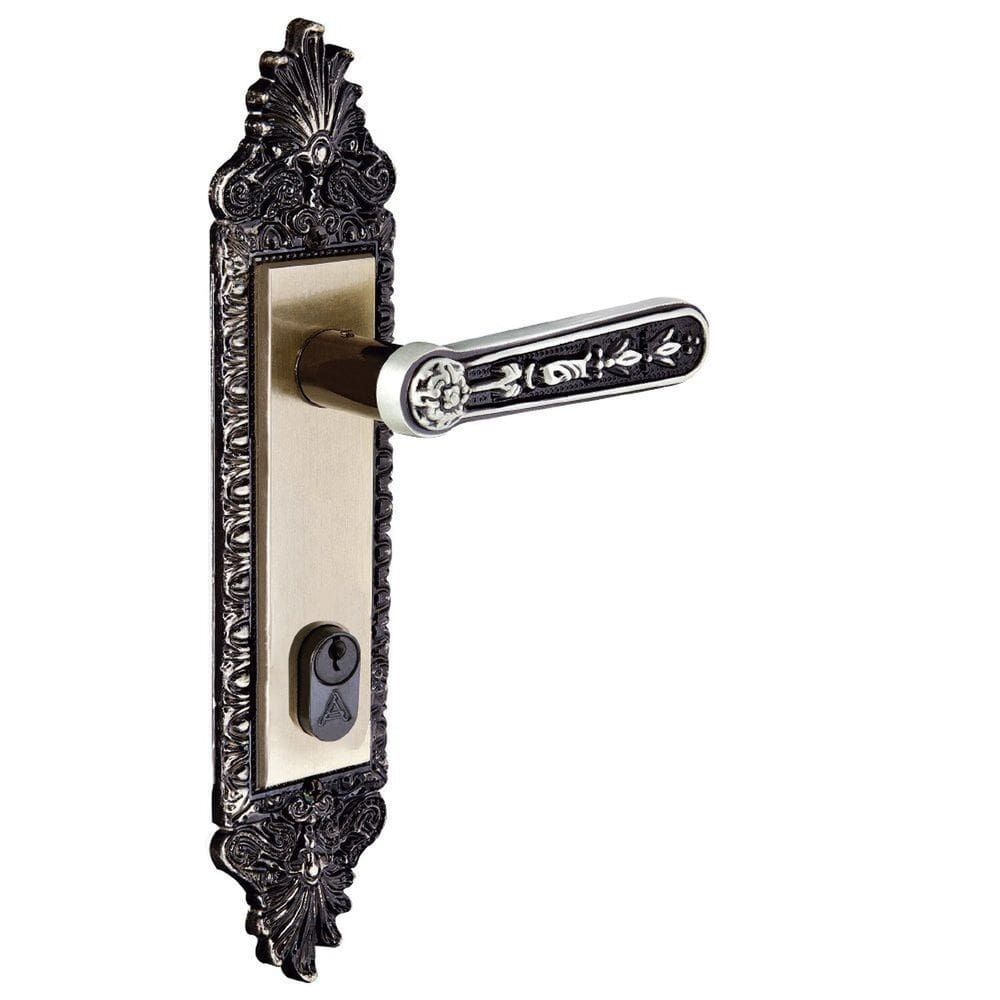 Fechadura Entrada Alavanca Latonado Colonial Aliança