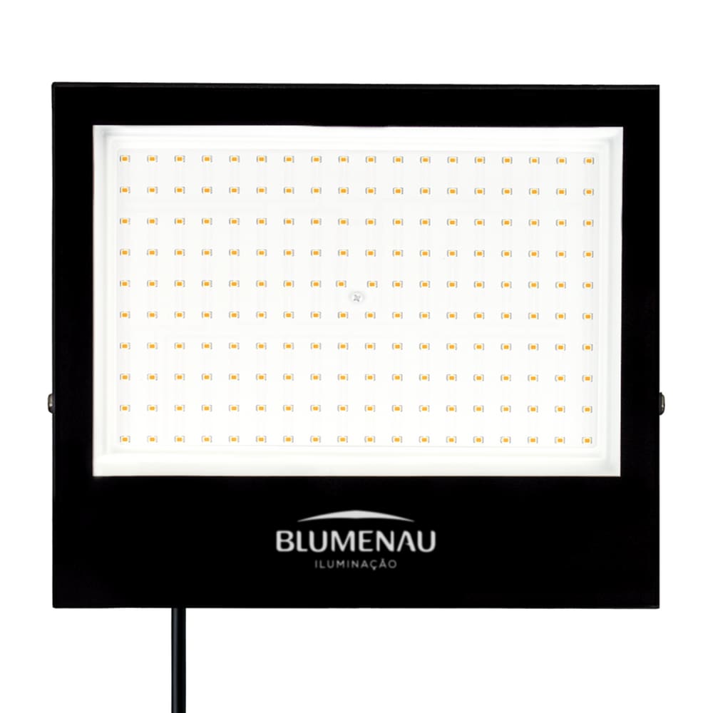 Refletor Blumenau de Led Slim 100W Preto Bivolt 4000K Neutro